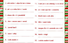 Christmas Scramble Christmas Song Game Printable Christmas