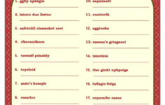 Christmas Song Scramble Free Printable Free Printable A To Z