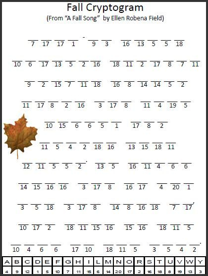 Cryptogram Worksheets Bing Images Fall Words Thanksgiving School 