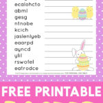 Easter Word Scramble This Free Printable Easter Word Scramble Puzzle