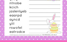 Easter Word Scramble This Free Printable Easter Word Scramble Puzzle