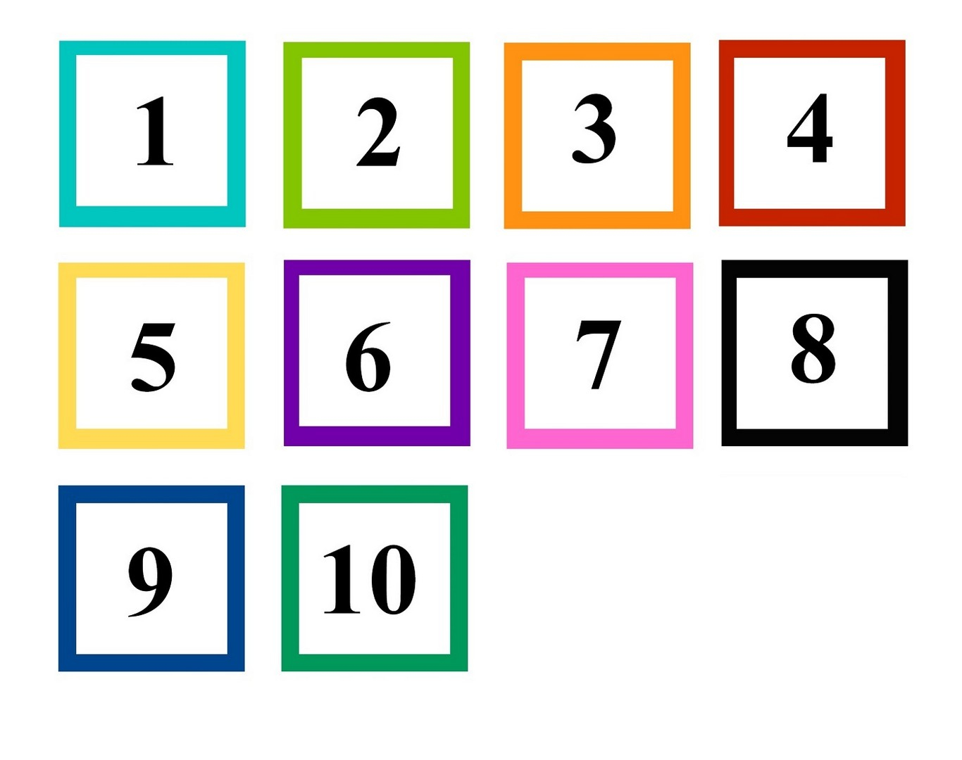 Free Printable Numbers 1 10 Richard Printable