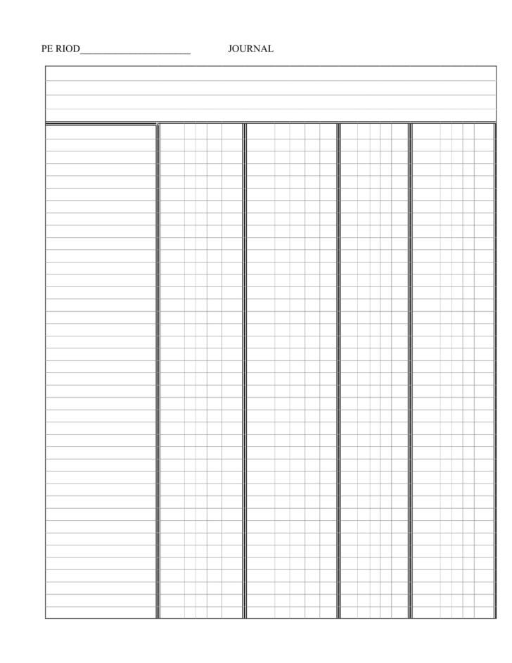 Free Printable 4 Column Ledger Sheets