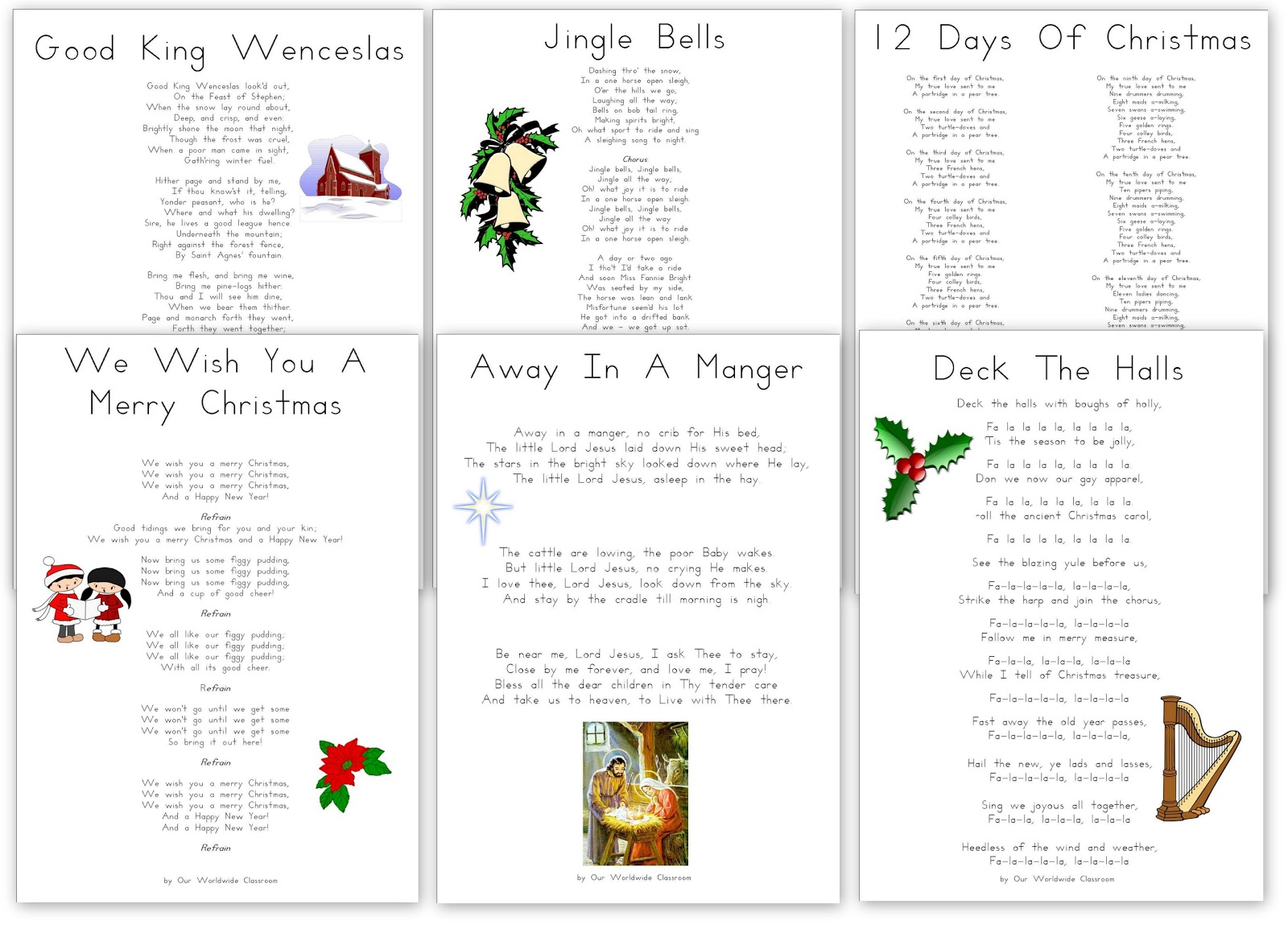 Free Printable Christmas Carol Booklets Richard Printable