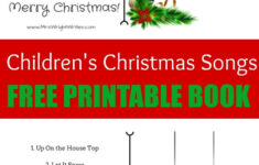 Free Printable Christmas Carols Booklet Free Printable A To Z