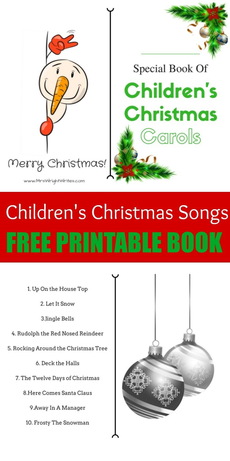 Free Printable Christmas Carol Booklets Richard Printable