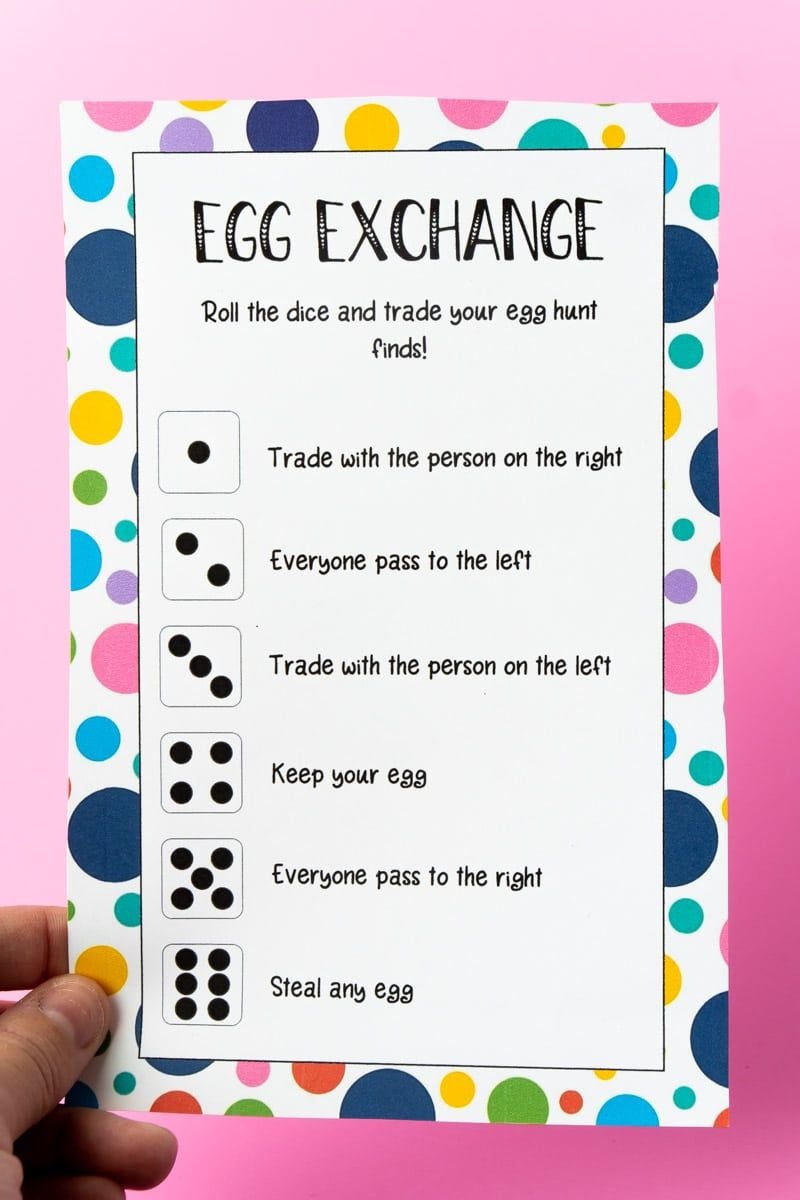 Free Printable Easter Dice Game Play Party Plan Fun Easter Games 