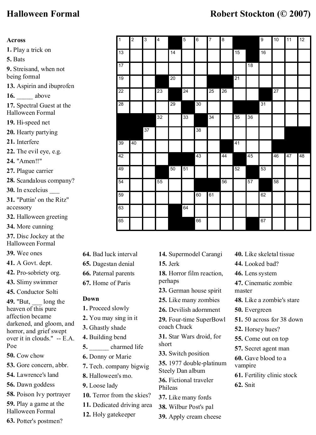 Free Printable Variety Puzzles Adults Printable Crossword Puzzles