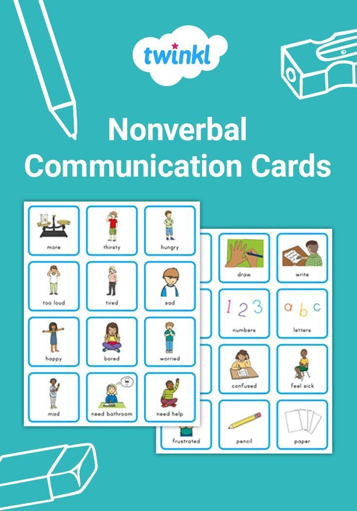 Nonverbal Communication Cards Communication Cards Nonverbal 