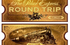 Polar Express Film Movie Reproduction Golden Train Ticket Boarding Pass