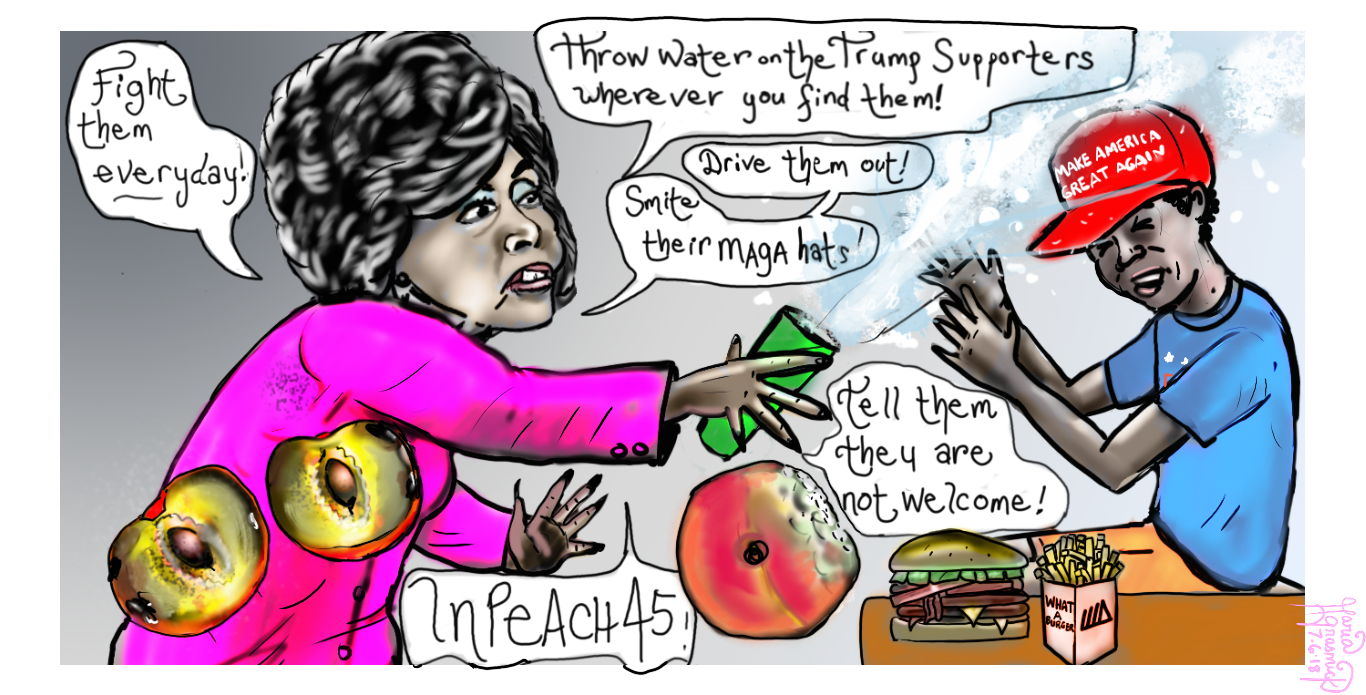 SADIQ Khan Maxine Waters Donald Trump Political Cartoon Political 