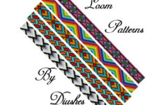 Set Of 5 Loom Patterns Bracelet Seed Bead Patterns Delica Etsy