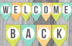 Welcome Back First Day Of School Banner Printable Instant