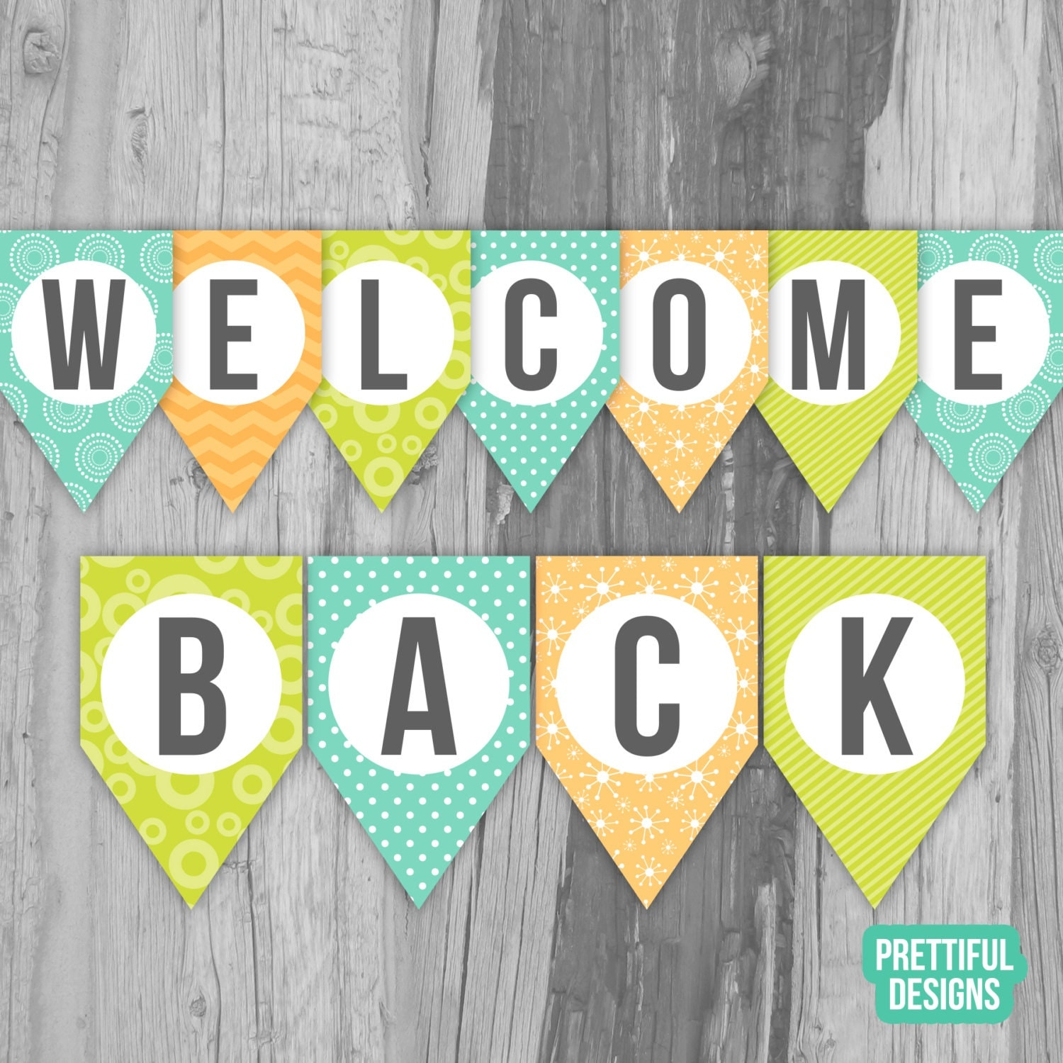 Welcome Back First Day Of School Banner Printable Instant